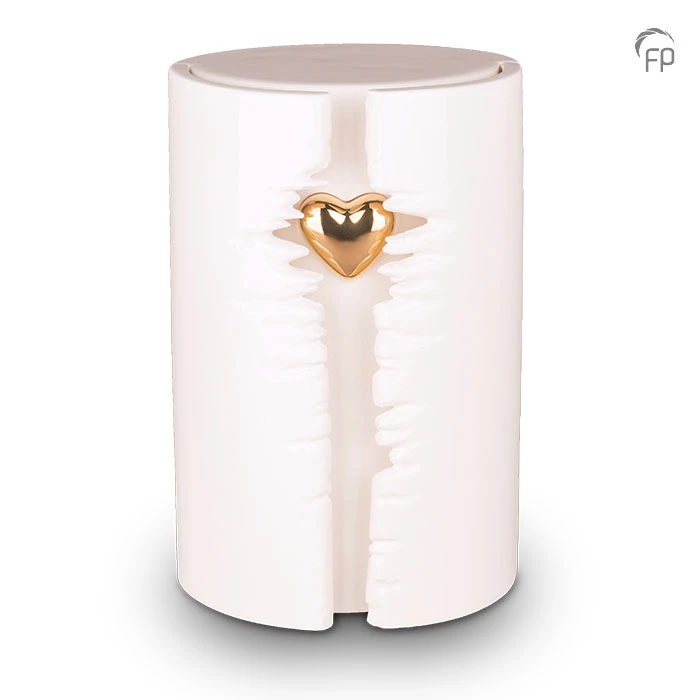 Ceramic urn with LEDs
