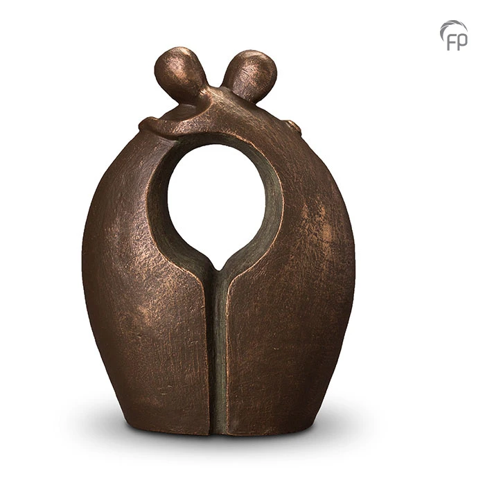 Duo ceramic urn bronze