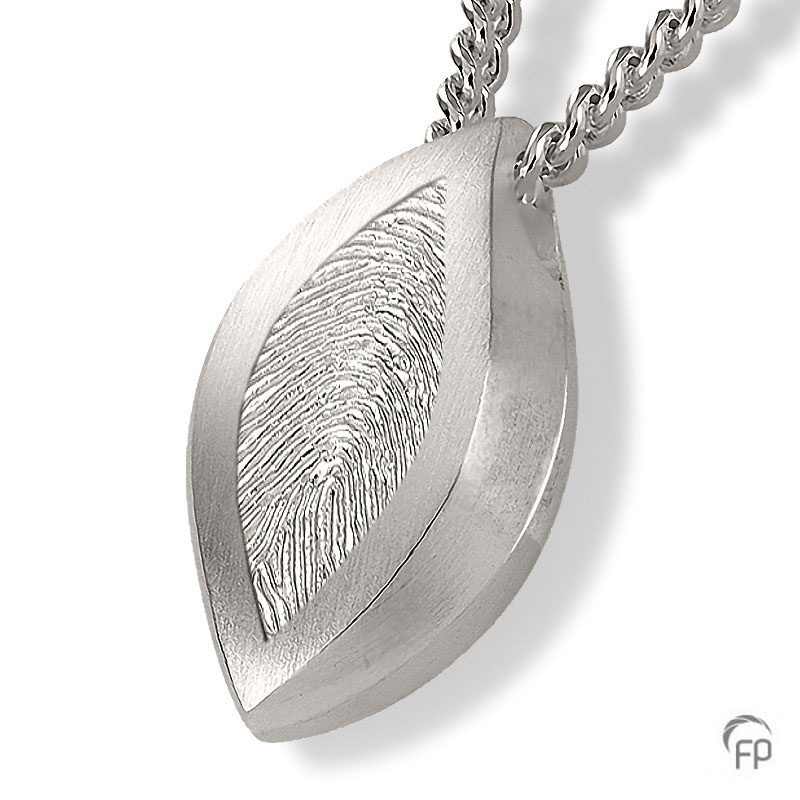 Atlantis ash pendant with fingerprint