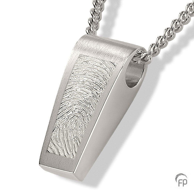 Atlantis ash pendant with fingerprint