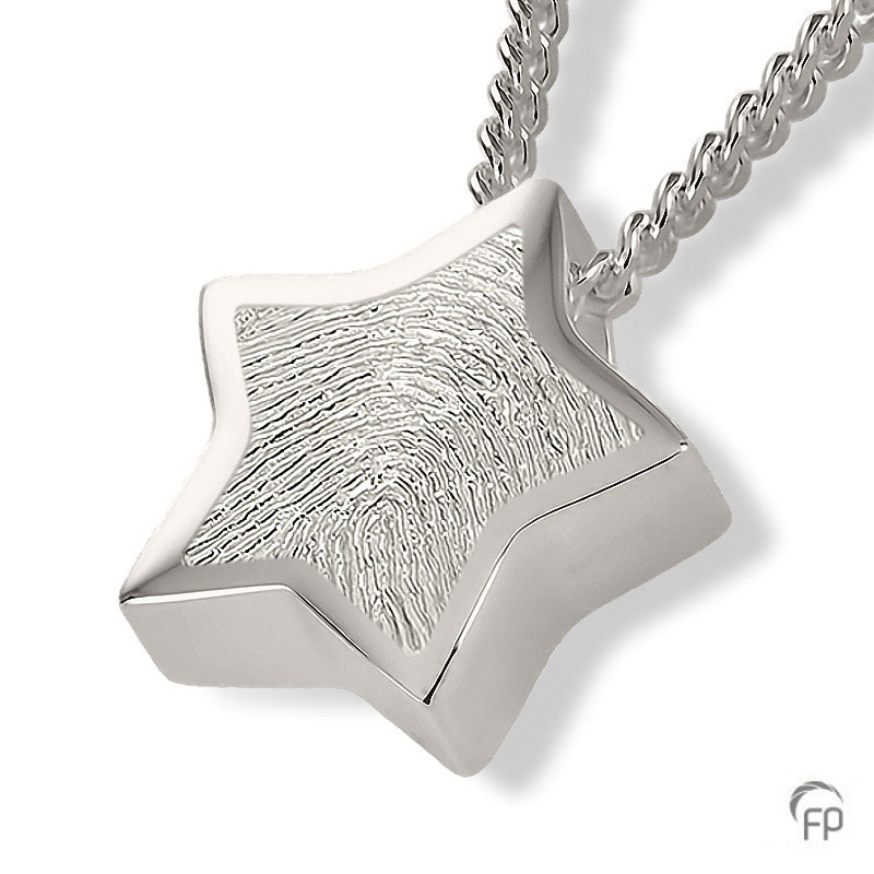 Atlantis ash pendant with fingerprint