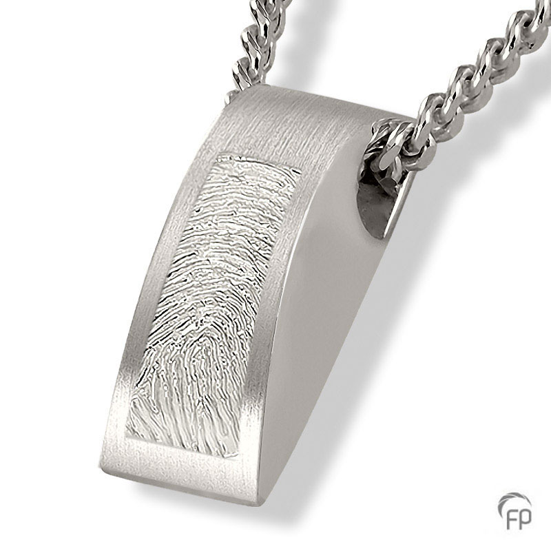 Atlantis ash pendant with fingerprint
