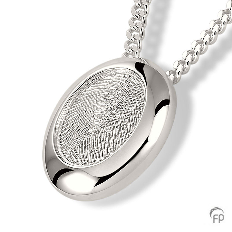 Atlantis ash pendant with fingerprint