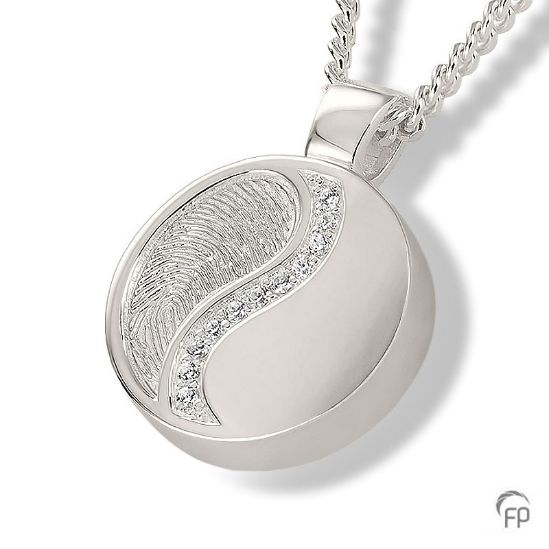 Atlantis ash pendant with fingerprint