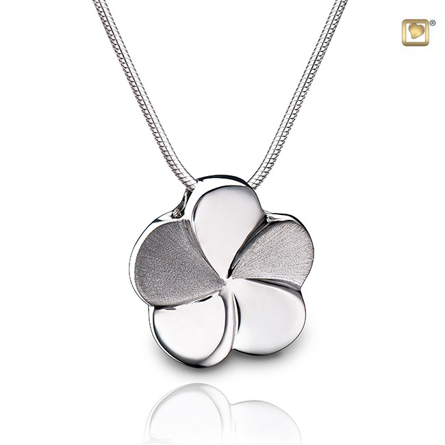 Bloom Ash pendant Polished & Brushed Silver