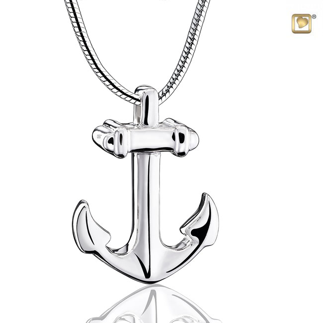 Anchor Ash pendant Polished Silver