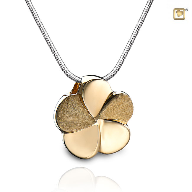 Bloom Ash pendant Polished & Brushed Gold Vermeil