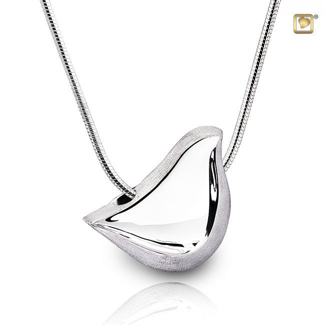 Ash pendant Love Bird Polished & Brushed Silver